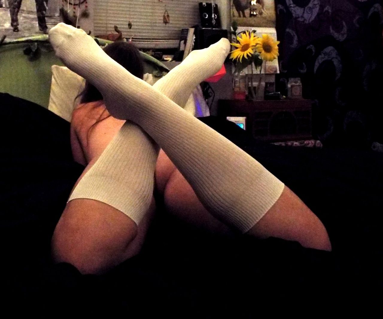 dancing-naked-inthe-rain:  Knee highs today! &lt;3