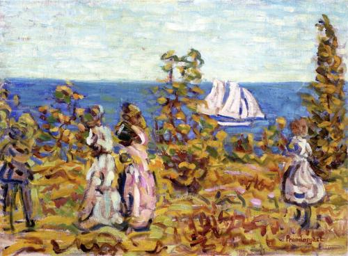 Viewing the Sailboat, 1910, Maurice PrendergastMedium: oil,canvaswww.wikiart.org/en/maurice-