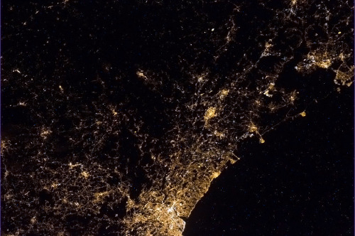 The city of Porto and the Portuguese coast, taken with our ESA NightPod tracking mount.