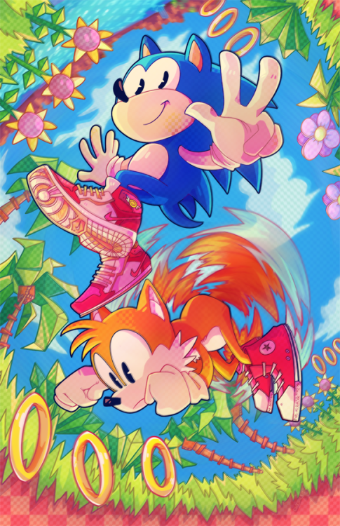 chocodile:Last print for Furlandia 2019! Warm weather always puts me in a retro Sonic mood. :]