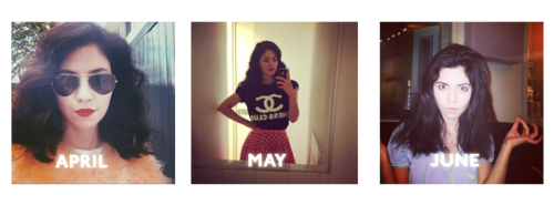 royalfroot:  Marina Diamandis through the year + instagram pics 