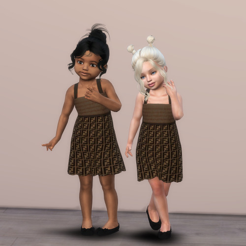 Toddlers Fendi Dress• 6 SwatchesDOWNLOADPatreon early access - Public 10th November.*Toddler Stuff P