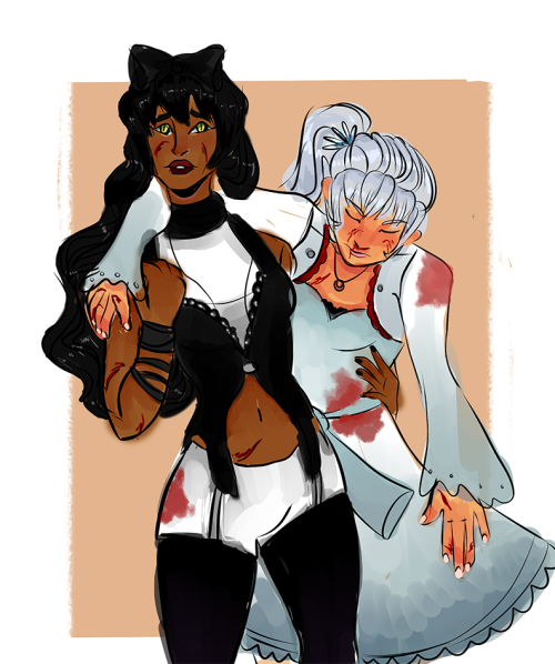 sealguana:  Day 3: Blake/Weiss. They have their fair share of disagreements, but in the end I think these two really value each other as teammates and ultimately really good friends (maybe more, idk.) 