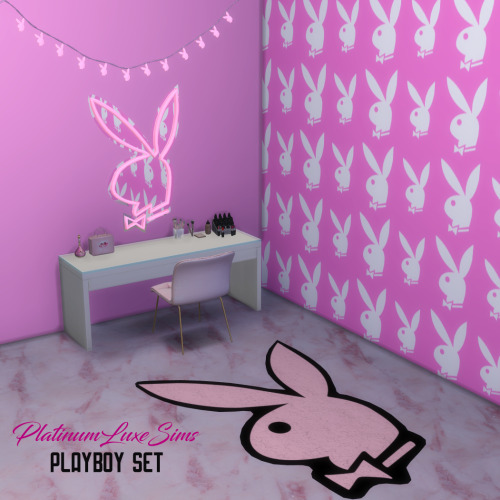 Playboy Set*Patron Requested*Set Contains: • Neon Bunny Mirror• Neon Fairy String Lights• Rug• Wallp