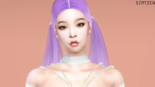 CC : Hair 008 - CHUNGHA &lsquo;Tonight&rsquo; by SIMTZENNew mesh 66 Swatches All LODs availa