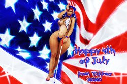  Happy 4th of July from TiffanyPostwork PhotoshopRender LuxRender and Daz Studio 4.6Enjoy 