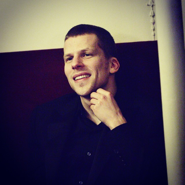 Jesse Eisenberg backstage at the EE BAFTAs 2015. [x]
