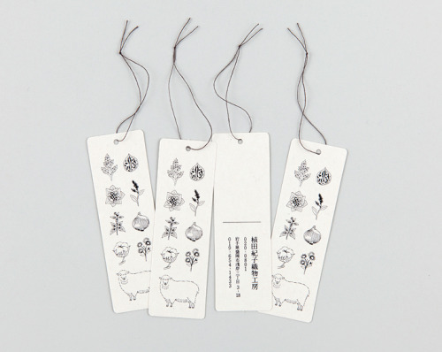 Homespun yarn specialist’s business card / hang tag design by Homesickdesign, Japan