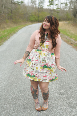 kaelahbee:  // RING LEADER : a super cute circus themed dress on the blog today. Totally ignore my stupid pose haha… apparently I only took wonky photos :P