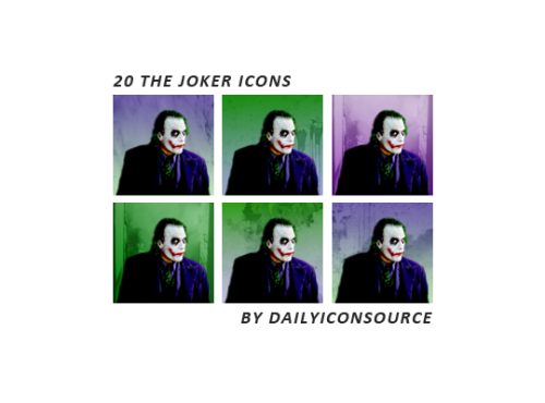 dailyiconsource:  REQUESTED: ICONS OF HEATH LEDGER’S JOKER Icons are 100x100 Please LIKE/REBLO