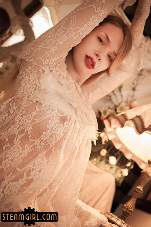 steamgirlofficial:  It’s Saturday and you know what that means; an update on  SteamGirl.com!This week’s set is “Powder Soft” and features a rather unique take on the erotic photo set. Rather than Jasmine Suzanna’s clothes coming off, they’re