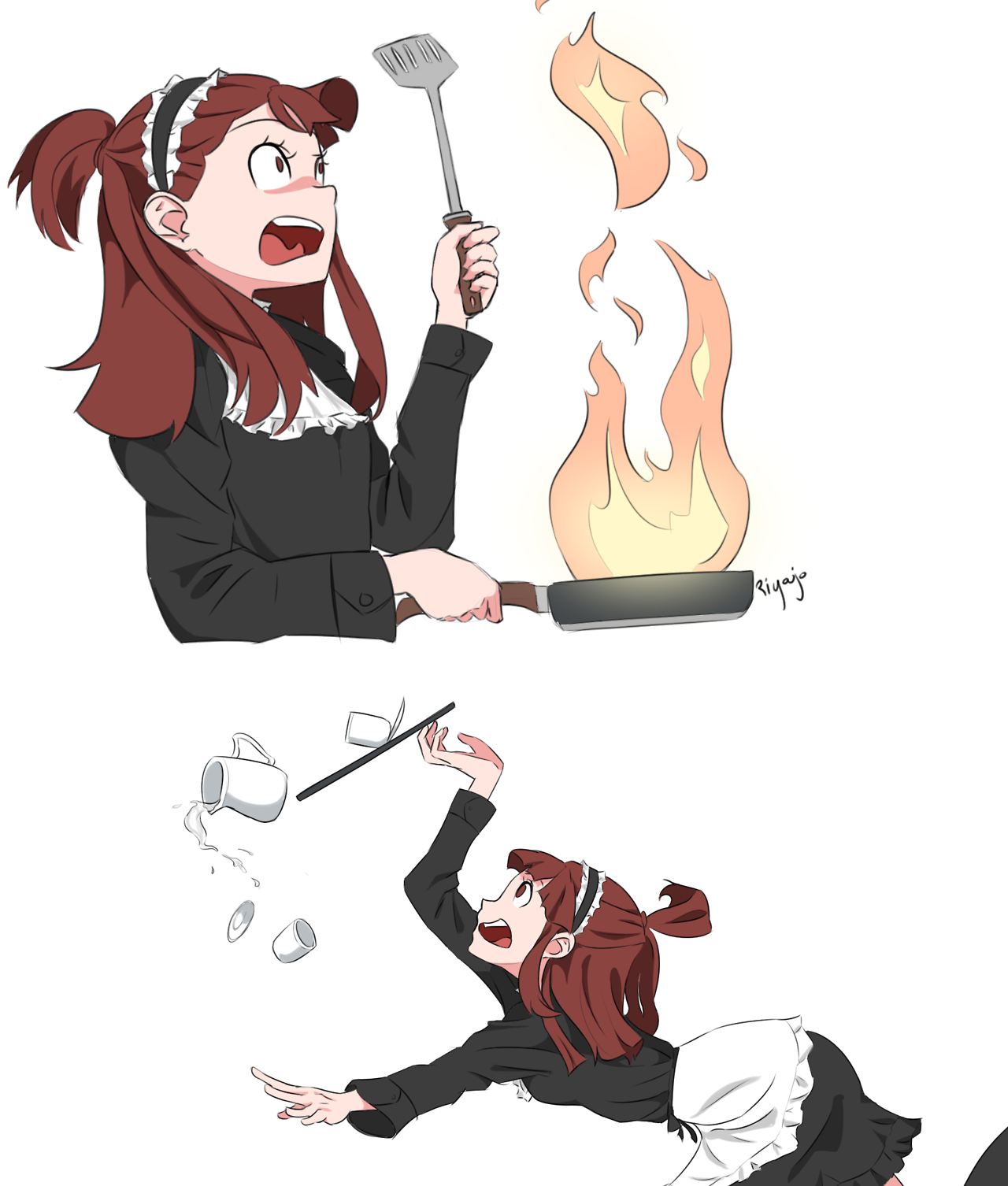 ninsegado91: riyoujo:  Little Maid Academia?I swear it started with just sketching