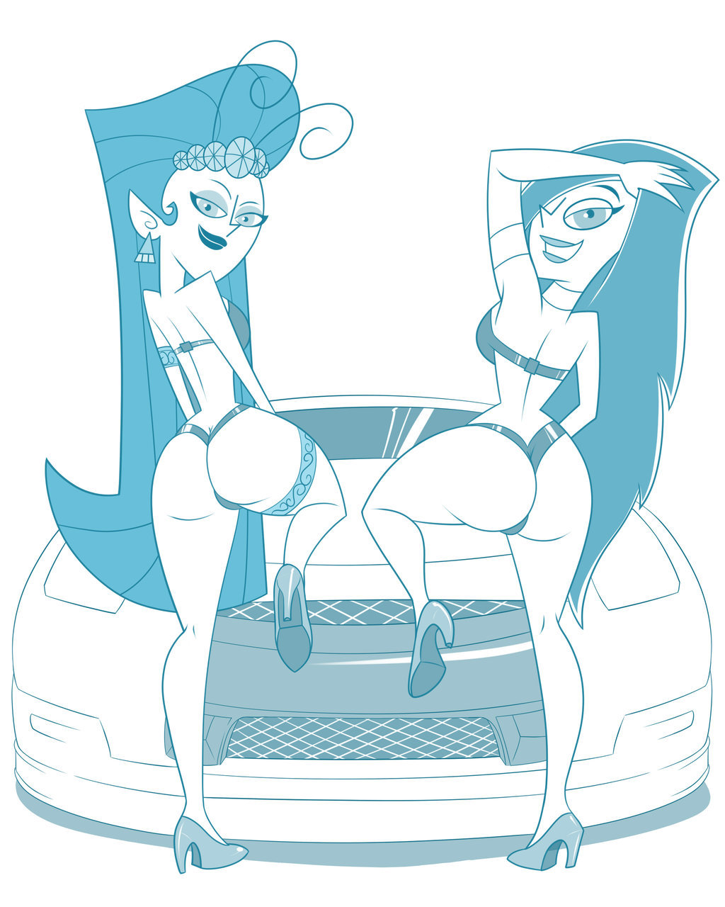 cdb2k3:  Sketch Commish: Mandie and Desiree by CDB2 