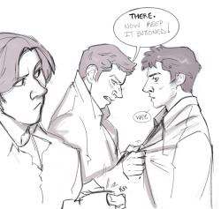 Sex Sam’s onto you, Dean.(Boxers!au Cas strikes pictures