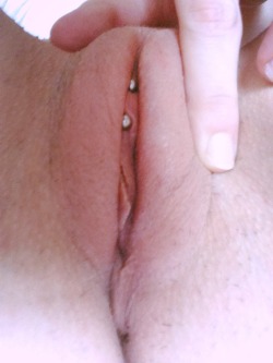 pussymodsgalore  Vertical clithood piercing