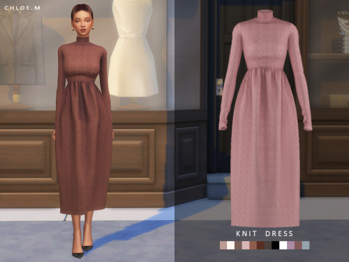  ChloeM-Knit DressCreated for :The Sims412 colorsHope you like it!Download:TSRPLEASE DONOT reupload 