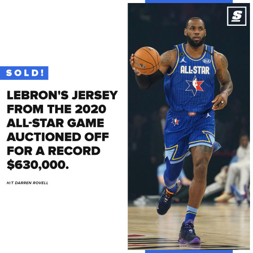 BIG money for LeBron&rsquo;s 2020 ASG jersey.