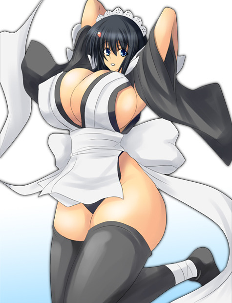 stryke62:  request: busty maid with blue eyes and black hair for: distant-arcana