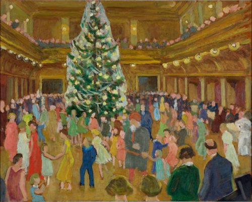 Christmas Party , Christmas Celebration   -   Anton Hansen, 1940sDanish, 1891-1960Oil on canvas