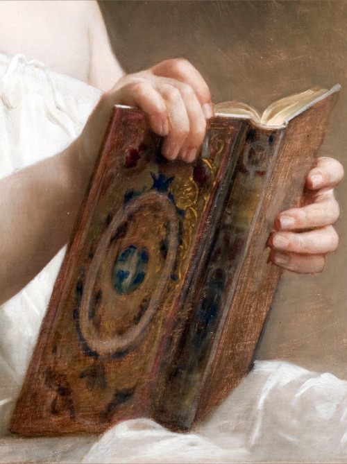 c0ssette:  William Adolphe Bouguereau,The Story Book -detail- 1877 