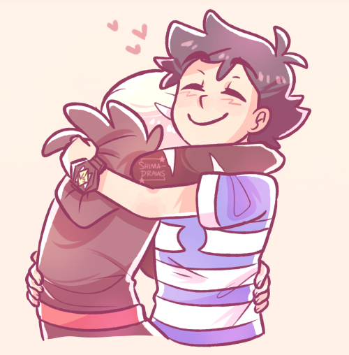 shima-draws:Everyone can agree! Ash gives the BEST hugs!!