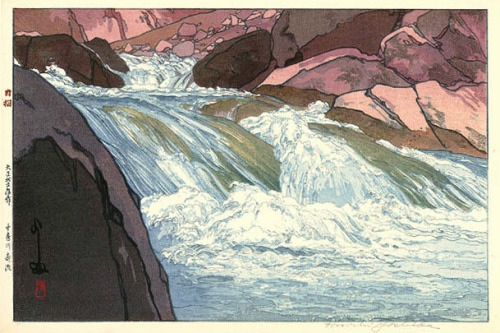 Hiroshi Yoshida 吉田 博 (1876 - 1950) - Nakabusa River Rapids 1926