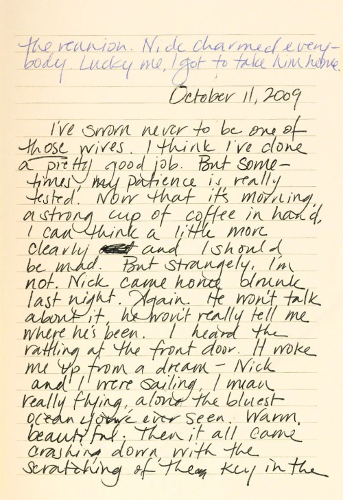 urbanspell:Pages from Amy Dunne’s diary