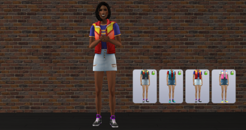 ello-sims: LeatherCorset  replaced with@janika31 4t2 EP06 VestSkirt I lovelovelove this gloriously 8