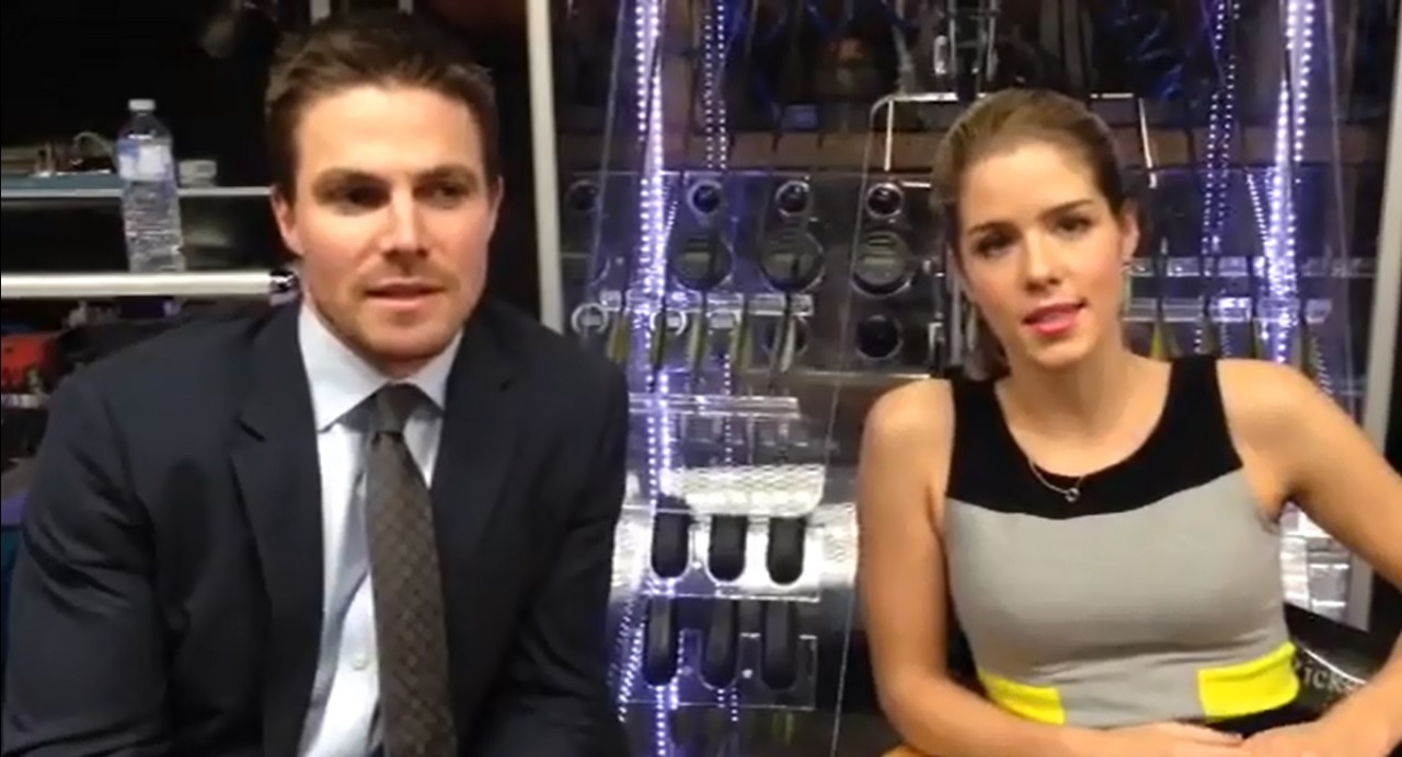 j69confessional:
“ tanya-posts:
“ So Stephen Amell posted another video about tonight’s episode and all I could see was that Grey Dress made famous by Emily Bett Rickards (and to some extent, her mighty fine behind) - this time with lime side panels...