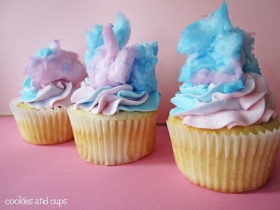 tehkukikookie:  Cotton Candy Cupcakes