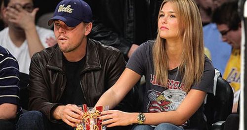 Leonardo DiCaprio & Bar Refaeli at a Lakers game, 2010.