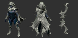 neatbender:DOTA2 Drow Frost Wurm Armour set Highpoly by Anuxinamoon