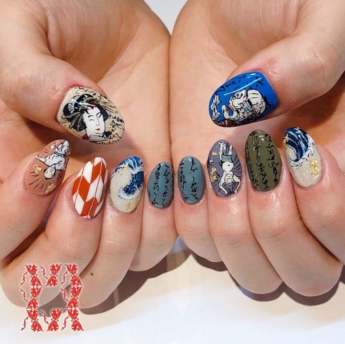 Japanese style nail arts！Produced by @nailsalonavarice_harajuku Call us for appointments!!(+81)3-643
