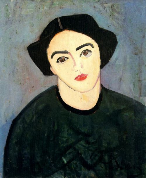 Madame Derain in Green, 1907, Andre DerainMedium: oil,canvas