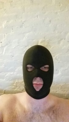 New hood arrived. When I wear it I feel like a human fuck toy.