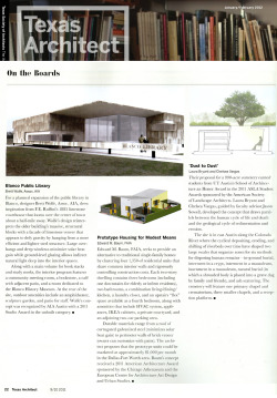 The Blanco Library featured in Texas Architect.