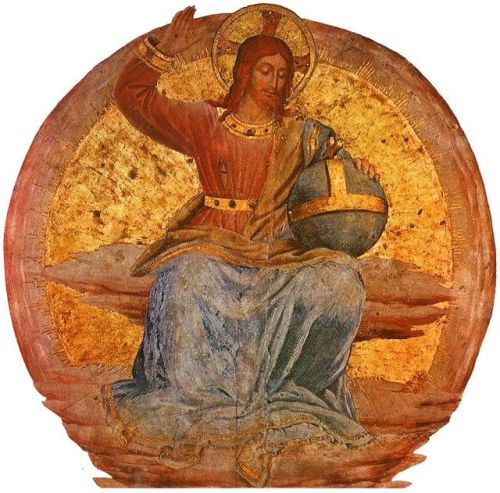 renaissance-art-blog:Christ the Judge, Fra AngelicoMedium: fresco, wallAbout to give the orb a spank