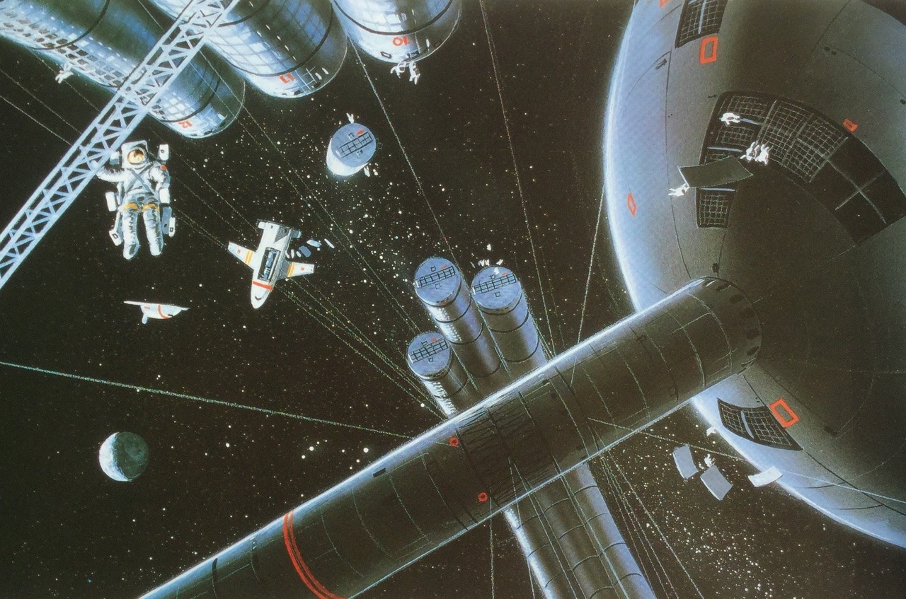 retroscifiart:Art by Ron Miller. From Out of the Cradle: Exploring The Frontiers