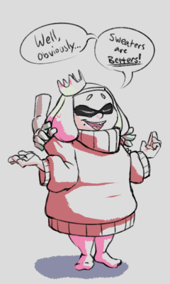 nsfwlk: HEY, you can’t rep sweaters and socks! Hope everyone is having fun in the Splatfest! 