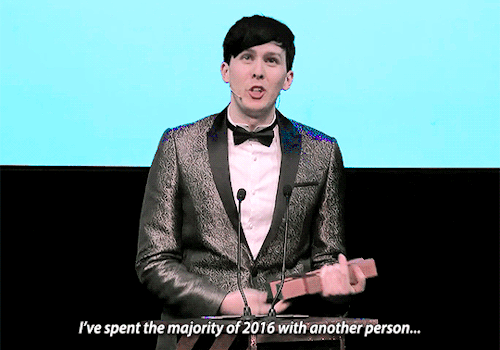 ratinof:100 Days of AmazingPhil → 25/100↳ BONCAs 2016 - Gamer of The Year & British Creator of T
