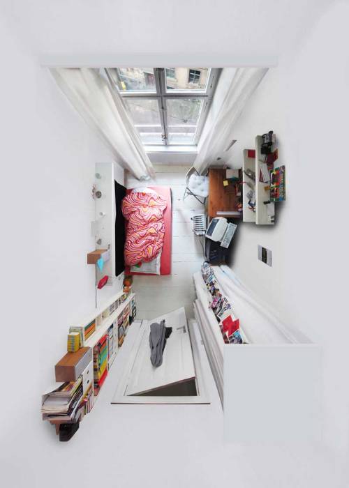 showslow: Birds Eye View Room Portraits by Menno Aden Through a camera installed on the ceiling 