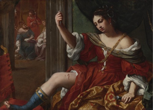 Portia Wounding Her Thigh, Elisabetta Sirani, 1664Happy birthday to Elisabetta Sirani, born on this 