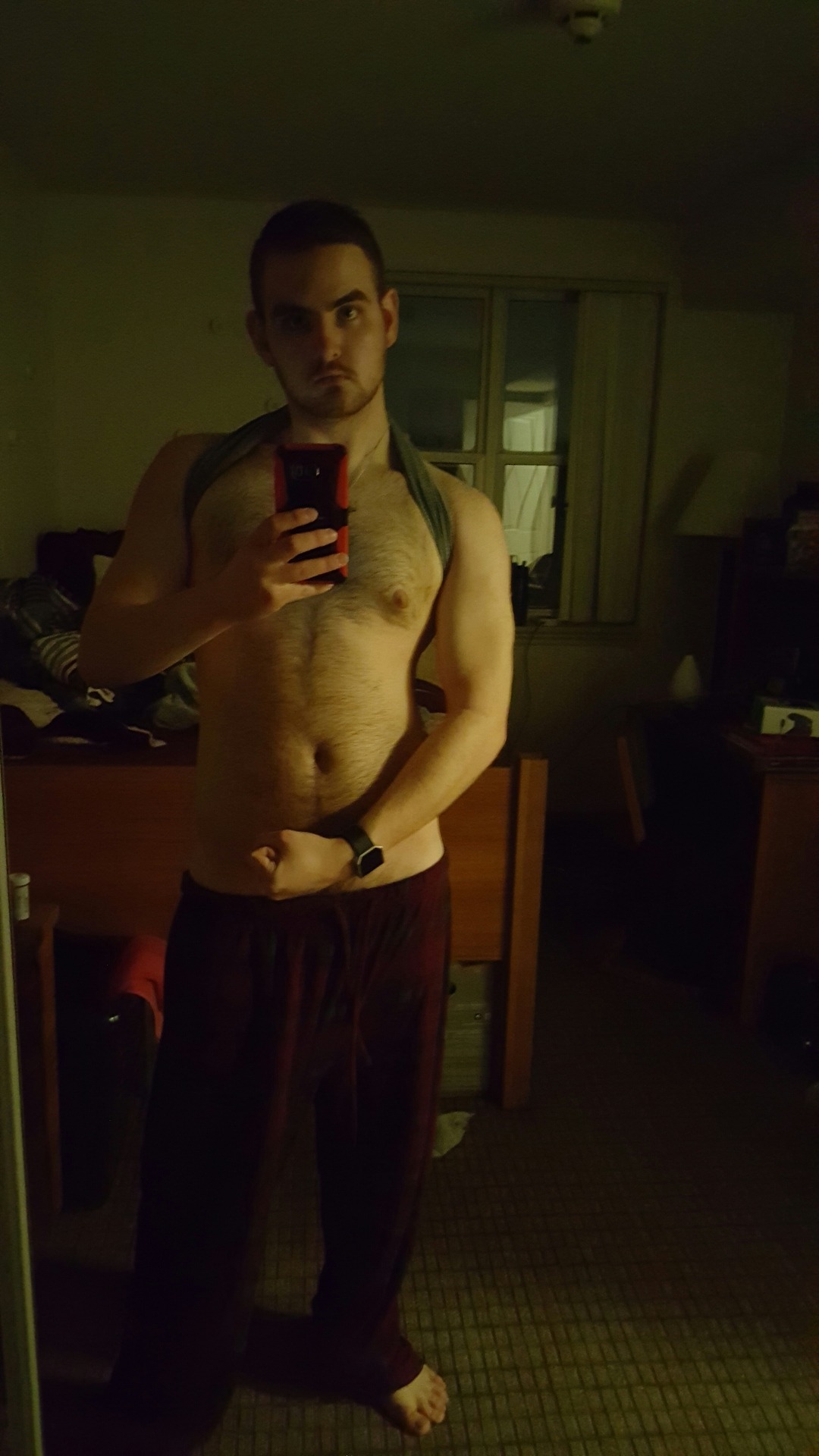 patric-k-c:Another progress photo here, so happy with how my arms and abs are growing.