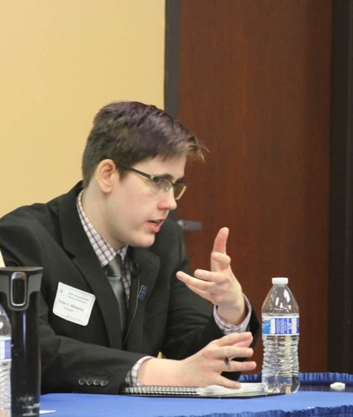 Some pictures of me at the undergrad history conference last month. I was on two panels, one on inte