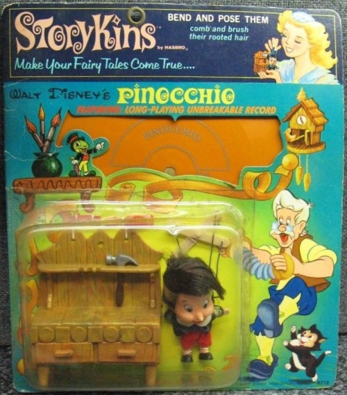 HASBRO: 1967 Walt Disney PINOCCHIO Storykins Doll and Record