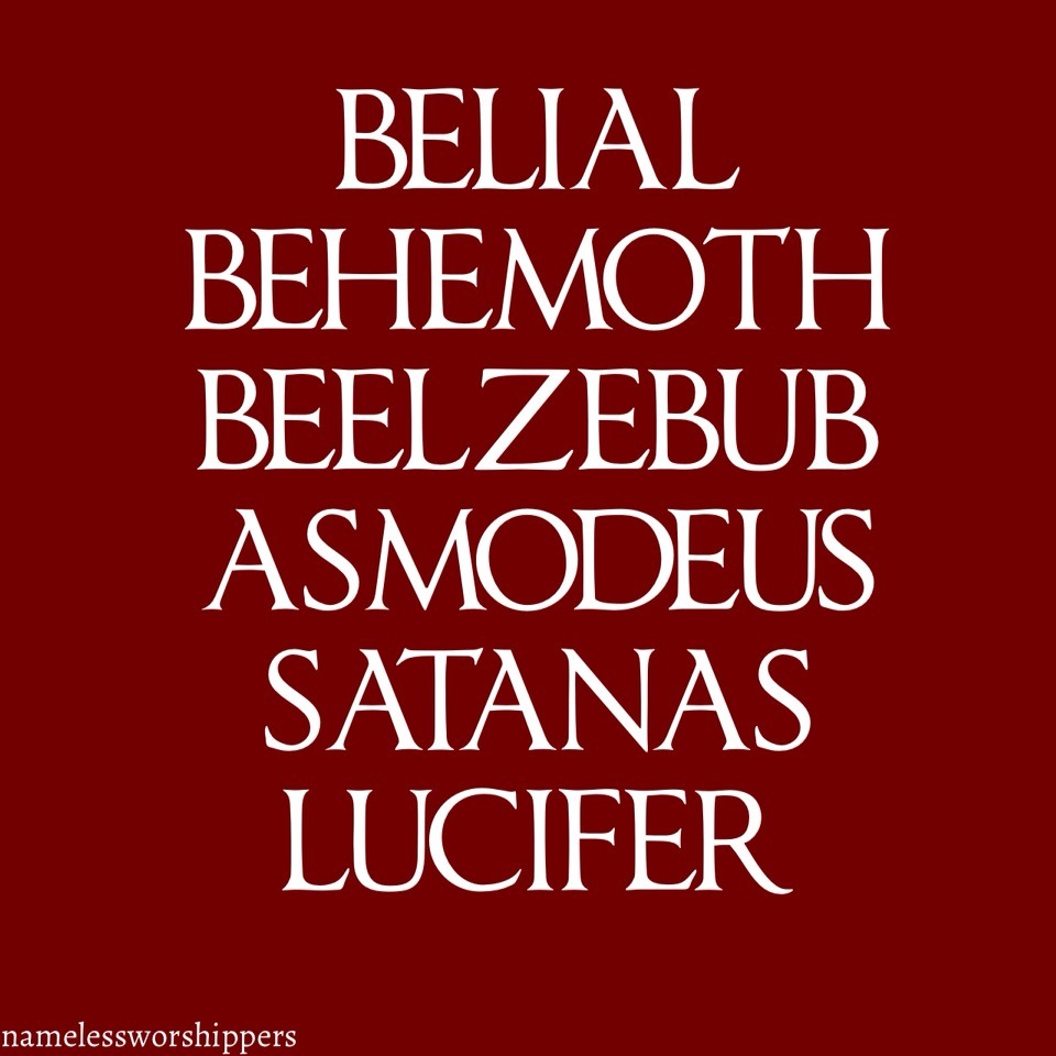sexyfemmebottom:   ~ YEAR ZERO ~   Hail the Lord Satan! 