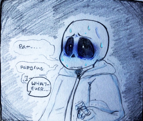 protopacman:  thelostmoongazer:   Sans has really bad night terrors and Papyrus wakes up in the middle of the night to comfort him (even tho he’s really confused and disoriented)  EDIT; I fixed it so you guys can read it easier since I was getting