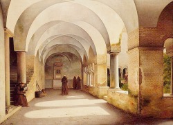 Christoffer Wilhelm Eckersberg (Blåkrog, 1783 – Copenaghen, 1853 The Cloisters - San Lorenzo fuori le mura, 1824; oil on canvas; Art Institute of Chicago