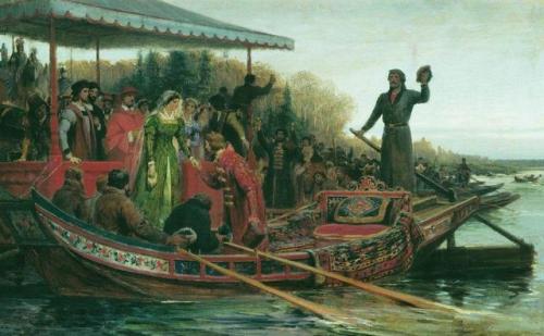 Meeting of princess, 1883, Fyodor Bronnikov