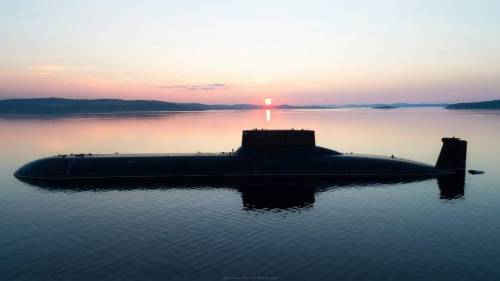 viktor-sbor:At sunsetDmitriy Donskoy is a Russian Navy nuclear ballistic missile submarine, designated Project 941 Akula class (NATO reporting name Typhoon). 